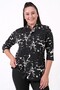 Women's Plus Size Judge Collar Capri Sleeve Shirt