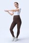 714 Brown Color Extra Soft Textured, Shaping / Sculpting and Flexible Effective High Waist Maternity Leggings - 2
