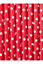 Red Polka Dot Paper Straws - Set of 10 - 2