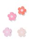 Flower-Shaped Eraser Set That Can Be Attached to the End of a 4-Piece Pen