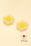 Dd513 Hand Knitted Baby Cream Yellow Floral Pen Clip Hair Clip (Set of 2) Girls Daisy - 2