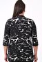 Women's Plus Size Judge Collar Capri Sleeve Shirt - 5