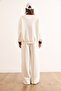 Women's White Stripe-Detail Embroidered Brushed Inside Thick Tracksuit Set ETKM-0000086 - 7