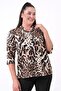 Women's Plus Size Judge Collar Capri Sleeve Shirt - 3