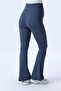 716 Gray Color Extra Soft Texture, Shaping / Sculpting and High Waist with Flexible Effect Flared Maternity Leggings - 5