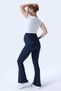 367 Navy Blue Color Corded Fabric Shaping / Sculpting and Extra Flexible Effective High Waist Flared Maternity Tights - 5