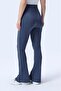 437 Gray Color Piped Shaping / Sculpting and Extra Flexible Effective High Waist Flared Maternity Leggings - 3
