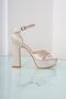 Run Guaranteed Skin Satin 13 Cm Platform Heeled Women's Evening Shoes - 5