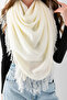 Plain Tasseled Triangle Scarf 100% Acrylic |   Women's Knitwear Shawl Scarf - Triangle Model Acrylic Scarf - 3