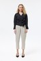 Women's Black Front Tie Detailed Blouse Shirt 25Yblz00130-Black - 3