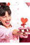Cupcake toppers Hearts, red, height approx. 11 cm. (1 pkt / 6 pc.) - 3