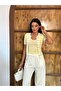 Striped Knitwear Tank Top Cardigan Set - 2