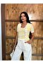 Striped Knitwear Tank Top Cardigan Set - 4