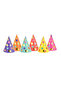 Party hats Dots, mix, 16cm