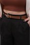 Tan/Gold Buckle Women's Belt Trouser Belt Jeans Belt Coat Belt Shirt Belt - 3