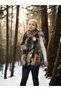 Women's premium natural fur sleeveless leather jacket - black - 3
