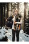 Women's premium natural fur sleeveless leather jacket - black - 4