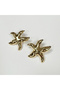 Star Gold Color Women's Earrings - 2