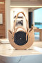 Kaan Home Handcrafted Wicker Jute Look Beige Black Shoulder and Beach Bag – Modern Design