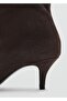 Kitten Heel Suede Boots - 6