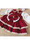 Vintage Lace Detailed Burgundy Dress - 4