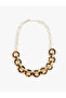 Leopard Pattern Geometric Chain Necklace