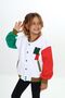 Children's Seasonal Color-Blocked Buttoned College Jacket Cardigan - 2