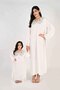 Kids Jalabiya – White Rayon Maxi with Full Loose Sleeves and Embroidery Detailing - 2