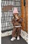 Girls' Brooklyn Three-Thread Fabric Suit, Hundred Percent Cotton, Cool Two-Piece Set - 3
