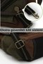 4017 Khaki Brown 14-Inch Laptop Cotton Gabardine Messenger School Bag Unisex with Lock Multi-Pocket Shoulder Strap - 6