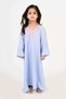 Kids Jalabiya – Blue Rayon Maxi with Full Loose Sleeves and Embroidery Detailing - 7
