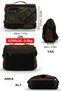 4017 Khaki Brown 14-Inch Laptop Cotton Gabardine Messenger School Bag Unisex with Lock Multi-Pocket Shoulder Strap - 2