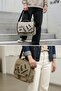 4017 Khaki Cream 14-Inch Laptop Cotton Gabardine Messenger School Bag Unisex Lockable Multi-Pocket Shoulder Strap - 7