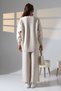 Women's Ecru Crew Neck Sweater and Wide Leg Pants Knitwear Set - 5