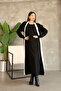 Crew Neck Dress and Cardigan Hijab Top and Bottom Set - 3