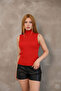 Sleeveless Turtleneck Knitwear Blouse - 3