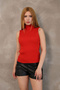 Sleeveless Turtleneck Knitwear Blouse