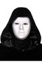 Black Hooded 120 cm Cape and White Paintable Full Face Mask - 2