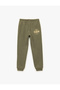 Printed Two Thread Ribbed Jogger Sweatpants