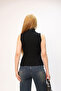 Sleeveless Turtleneck Knitwear Blouse - 4