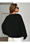 Women's 28 Single Shoulder Boat Neck New Season Oversize Sweatshirt - 3
