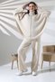 Women's Stone-Embellished Casual Cut Sweater and Fitted Pants Top and Bottom Knitwear Set