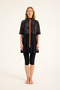 Black Semi-Closed Swimsuit with High Neck, Water Repellent Fabric, Upf50+ Protection H2501 - 5