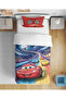 Cars Cars Patterned 3D Digital Printed Single Bed Sheetless Boy's Duvet Cover Set