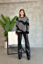 Crew Neck Patterned Knit Sweater - 3