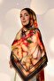 - Luma Abstract Patterned Shawl - Red - 3