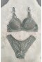 Lace and Bow Detailed Padded Underwire Bra Panty Set 4-Piece - Lingerie Set - 4