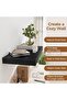 Deep Floating Shelf for Wall, Large Display Shelf Black Wood, 40x15x1.5cm - 2
