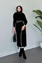 Valnet Tie-Up Knitwear Dress Black