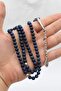 Natural Lapis Lazuli Stone 99 Prayer Beads with Metal Tassel 6mm Sphere Cut 902266 - 4